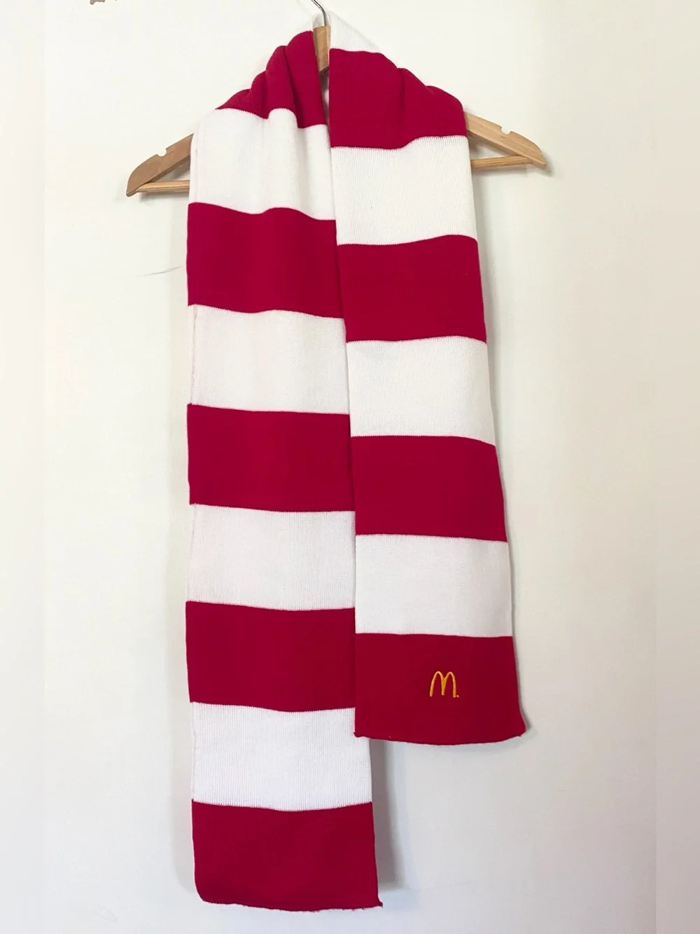 McDonald’s Golden Arches Scarf Striped Red & White
